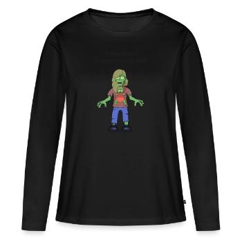 Parenthood it never really ends - Women's Premium Organic Long Sleeve Shirt - black - Front - Julia (174cm)