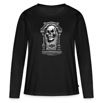 Gravestone / Remembrance / Tranquility / Unforgotten / Dead - Women's Premium Organic Long Sleeve Shirt - black - Front - Julia (174cm)