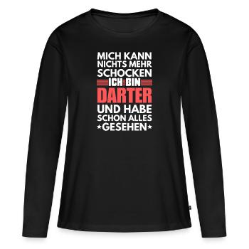 Dard non antichoc - T-shirt manches longues Premium bio Femme - noir - Devant - Julia (174cm)