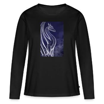 Dragon - Frauen Premium Bio Langarmshirt - Schwarz - Vorne - Julia (174cm)