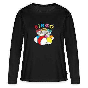 Bingo - Women's Premium Organic Long Sleeve Shirt - black - Front - Julia (174cm)