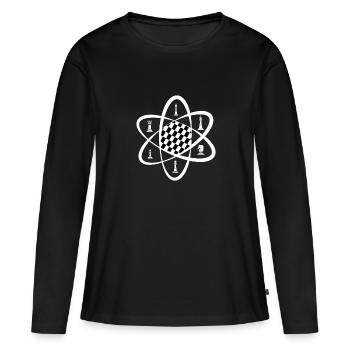 Échec et mat Univers des échecs Génie des échecs - T-shirt manches longues Premium bio Femme - noir - Devant - Julia (174cm)