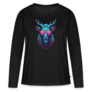 Wendigo / maléfique / Possessif / Horreur - T-shirt manches longues Premium bio Femme - noir - Devant - Julia (174cm)