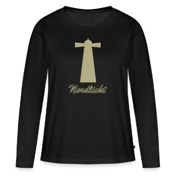 Northern Lights - Lighthouse - Coastal Children - Women's Premium Organic Long Sleeve Shirt - black - Front - Julia (174cm)