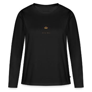 Logo original de la famille Marshal - T-shirt manches longues Premium bio Femme - noir - Devant - Julia (174cm)