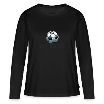 Stürmer - Frauen Premium Bio Langarmshirt - Schwarz - Vorne - Julia (174cm)