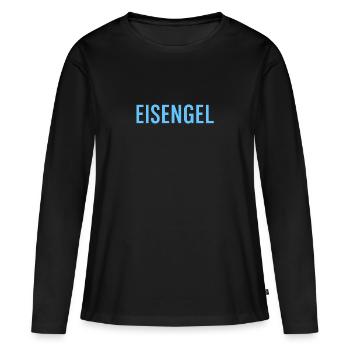 Iron Gel Frost Motif - Women's Premium Organic Long Sleeve Shirt - black - Front - Julia (174cm)