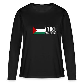 Mohammed Gaza Gaza Israël Libre Palestine - T-shirt manches longues Premium bio Femme - noir - Devant - Julia (174cm)