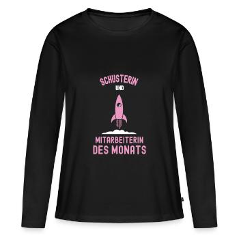 Beste Schusterin Mitarbeiterin des Monats Schuster - Frauen Premium Bio Langarmshirt - Schwarz - Vorne - Julia (174cm)