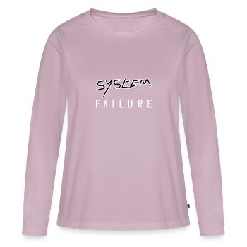 System failure - Women's Premium Organic Long Sleeve Shirt - dusky pink - Front - Julia (174cm)