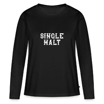 Single Malt - T-shirt manches longues Premium bio Femme - noir - Devant - Julia (174cm)