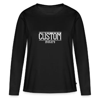 Moteurs sur mesure - T-shirt manches longues Premium bio Femme - noir - Devant - Julia (174cm)