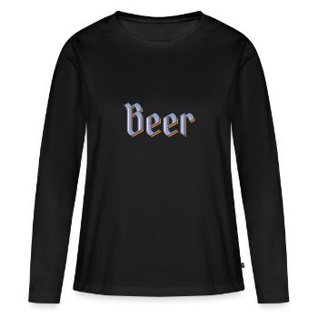 Beer - Frauen Premium Bio Langarmshirt - Schwarz - Vorne - Julia (174cm)
