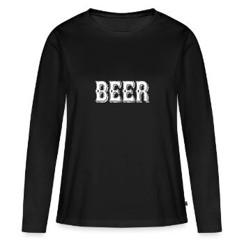 Beer - Frauen Premium Bio Langarmshirt - Schwarz - Vorne - Julia (174cm)