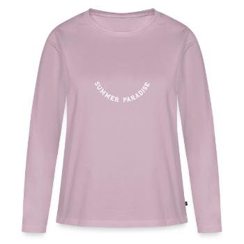 Summer Paradise - Frauen Premium Bio Langarmshirt - Altrosa - Vorne - Julia (174cm)