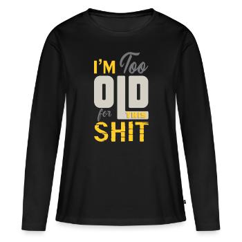 alt - Frauen Premium Bio Langarmshirt - Schwarz - Vorne - Julia (174cm)