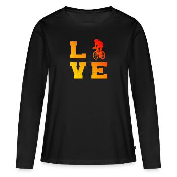 Cyclistes de route Vélo de route Hommes Vélo de route Cyclisme de route Cyclisme de route - T-shirt manches longues Premium bio Femme - noir - Devant - Julia (174cm)