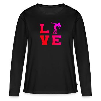Patin à roulettes Patins à roulettes pour hommes Patins à roulettes - T-shirt manches longues Premium bio Femme - noir - Devant - Julia (174cm)