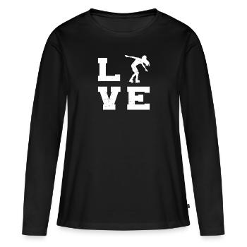 Women's Roller Skating Roller Skating Roller Skates - Women's Premium Organic Long Sleeve Shirt - black - Front - Julia (174cm)