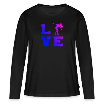 Roller Skating Roller Skating Roller Skate - Women's Premium Organic Long Sleeve Shirt - black - Front - Julia (174cm)