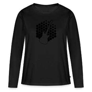 Guitariste Guitariste Guitariste Guitariste Guitare Homme - T-shirt manches longues Premium bio Femme - noir - Devant - Julia (174cm)
