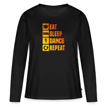 Shuffle Girl Femmes Shuffledancer Shuffle - T-shirt manches longues Premium bio Femme - noir - Devant - Julia (174cm)