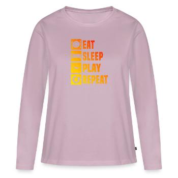 Volleyballspieler Volleyballspielen Volley - Frauen Premium Bio Langarmshirt - Altrosa - Vorne - Julia (174cm)