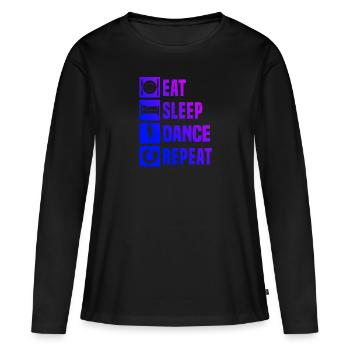 Danse Hommes Shuffle Dance Shuffel Femmes - T-shirt manches longues Premium bio Femme - noir - Devant - Julia (174cm)