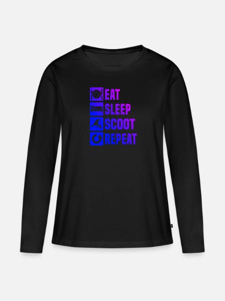 Stunt Scooter Scooter Damen Scooter Stunt - Frauen Premium Bio Langarmshirt - Schwarz