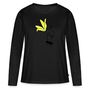 Nackte Banane - Frauen Premium Bio Langarmshirt - Schwarz - Vorne - Julia (174cm)