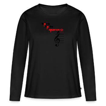 né pour être soprano high c chœur chanter chanteur - T-shirt manches longues Premium bio Femme - noir - Devant - Julia (174cm)