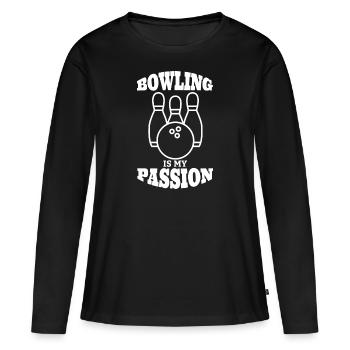 Bowling Bowling Boule de Bowling Bowling - T-shirt manches longues Premium bio Femme - noir - Devant - Julia (174cm)
