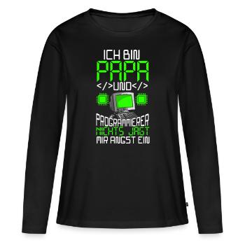 Programmierer - Frauen Premium Bio Langarmshirt - Schwarz - Vorne - Julia (174cm)