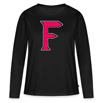 Q - Just a letter! - by YoshiArt - Women's Premium Organic Long Sleeve Shirt - black - Front - Julia (174cm)