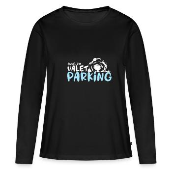 Bien sûr, je suis un garde forestier de la réception de l’hôtel - T-shirt manches longues Premium bio Femme - noir - Devant - Julia (174cm)