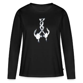 Dragons in love - Women's Premium Organic Long Sleeve Shirt - black - Front - Julia (174cm)