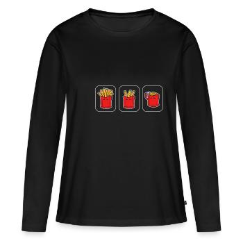 Verlust braten Künstler Geschenk - Frauen Premium Bio Langarmshirt - Schwarz - Vorne - Julia (174cm)