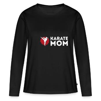 Karaté Maman Talentueuse Mère Poison - T-shirt manches longues Premium bio Femme - noir - Devant - Julia (174cm)