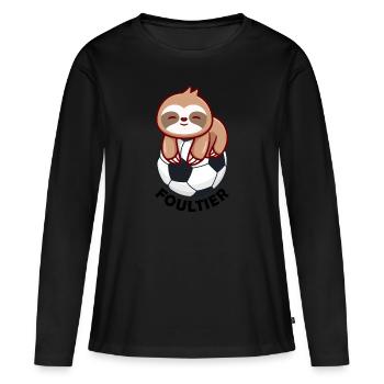 Foul Animal Sweet Football Sloth Sport Child - Women's Premium Organic Long Sleeve Shirt - black - Front - Julia (174cm)
