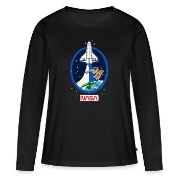 NASA Discovery - T-shirt manches longues Premium bio Femme - noir - Devant - Julia (174cm)