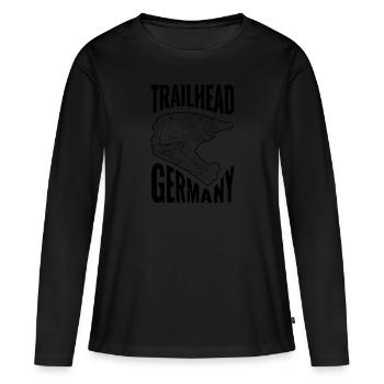 T-shirt VTT Trailhead Allemagne - T-shirt manches longues Premium bio Femme - noir - Devant - Julia (174cm)
