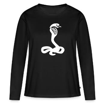 Cobra serpent - T-shirt manches longues Premium bio Femme - noir - Devant - Julia (174cm)