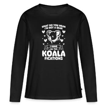 Koala Ours Mignon Outback - T-shirt manches longues Premium bio Femme - noir - Devant - Julia (174cm)