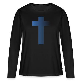 Jésus-Christ Dieu Dieu - T-shirt manches longues Premium bio Femme - noir - Devant - Julia (174cm)