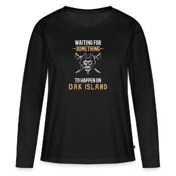 OAK ISLAND / TREASURE HUNTING: Oak Island - Women's Premium Organic Long Sleeve Shirt - black - Front - Julia (174cm)