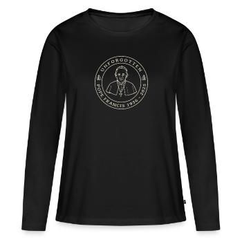 Papst Franziskus - Frauen Premium Bio Langarmshirt - Schwarz - Vorne - Julia (174cm)