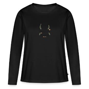 Jean 3 16 - T-shirt manches longues Premium bio Femme - noir - Devant - Julia (174cm)