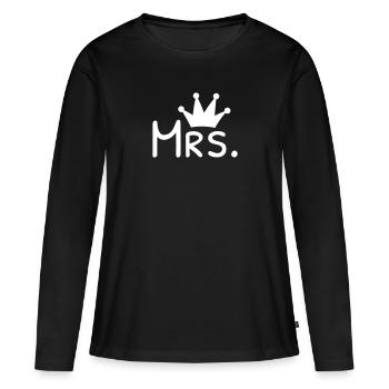 miss crown - Women's Premium Organic Long Sleeve Shirt - black - Front - Julia (174cm)