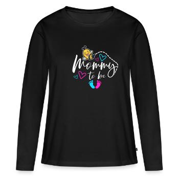 Mommy To Be Bee Maternity Baby Shower - Women's Premium Organic Long Sleeve Shirt - black - Front - Julia (174cm)