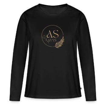 AS - Frauen Premium Bio Langarmshirt - Schwarz - Vorne - Julia (174cm)